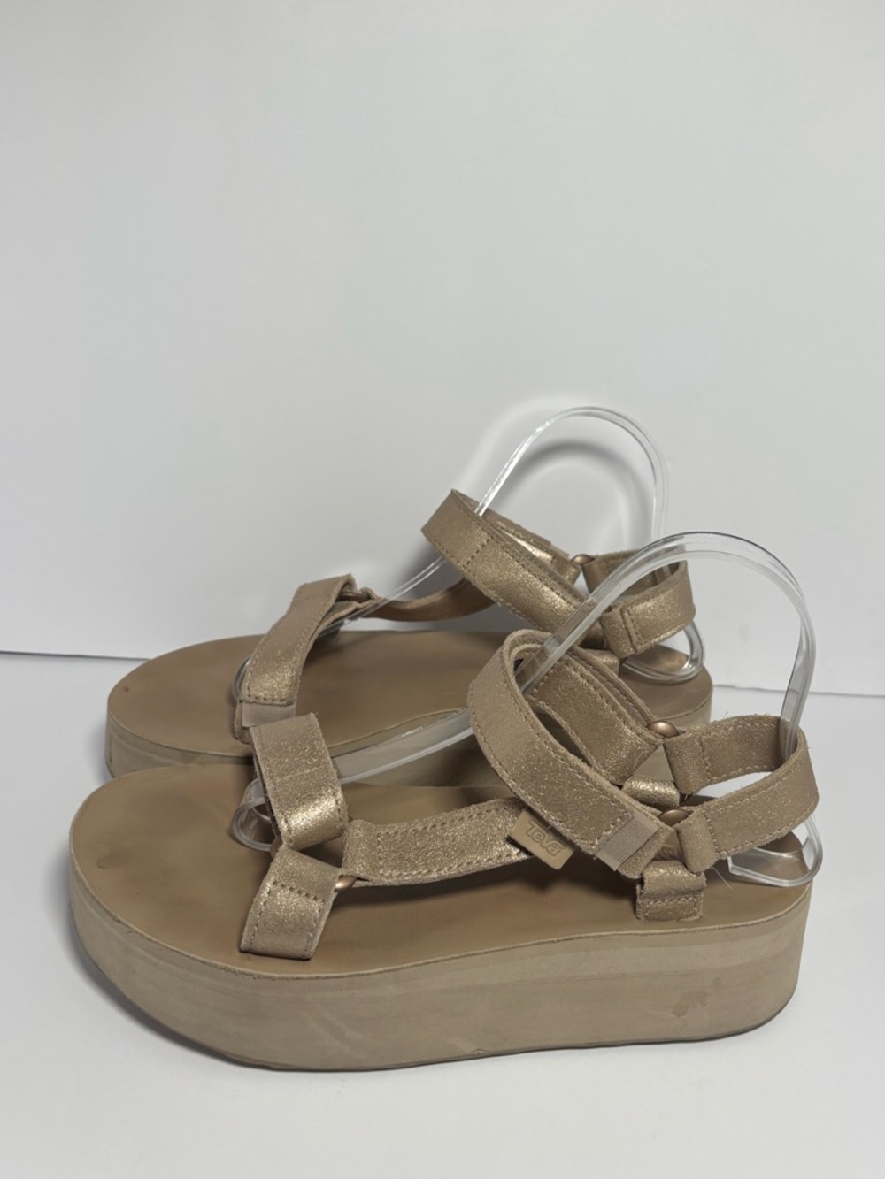 Teva Taupe Suede Strap Sandals - Picture 3 of 8